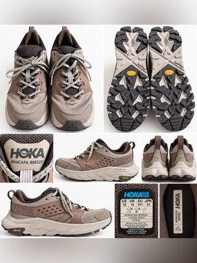 HOKA Anacapa Breeze Trail Shoes Size 13 – Taupe – Gently Used